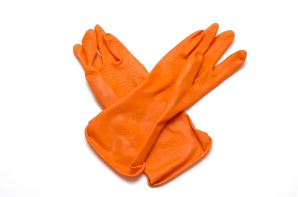 Orange cleaning glove — Stock Photo, Image