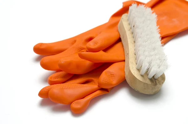 Lavare spazzola e guanti — Foto Stock