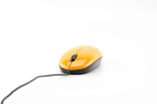 Rato de computador laranja — Fotografia de Stock
