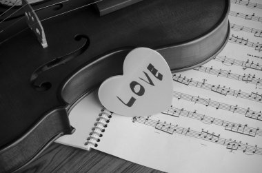 siyah ve beyaz keman