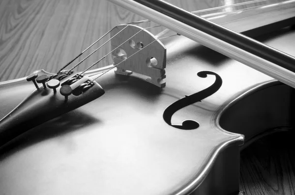 Violín blanco y negro — Foto de Stock