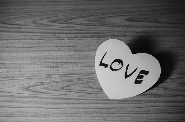 Black and white paper heart — Stock Photo, Image