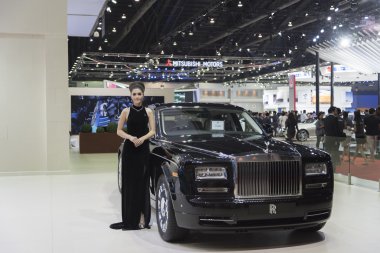 Bangkok, Tayland - 4 Nisan: yeni klasik otomobil markası Rolls 