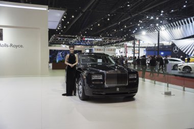 Bangkok, Tayland - 4 Nisan: yeni klasik otomobil markası Rolls 