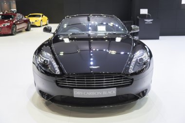 Bangkok, Tayland - 4 Nisan: Aston Martin db9 karbon siyah gösterisi 