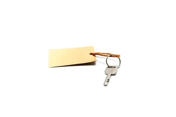 Key with blank tag — Stock Photo, Image