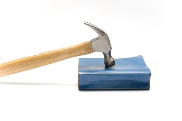 Hammer with book — Stock Photo, Image