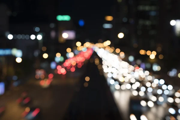 Defocused car lights — Stock Photo, Image