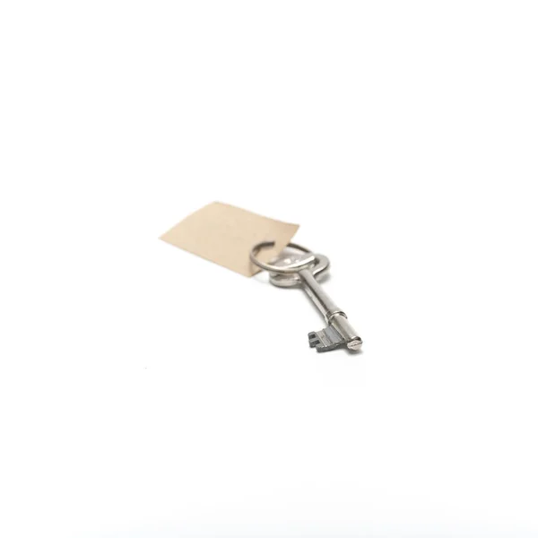 Key with blank tag — Stock Photo, Image