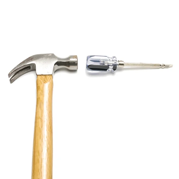 Hammer with screwdriver — Stock Photo, Image