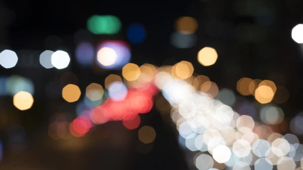 Defocused car lights — Stock Photo, Image