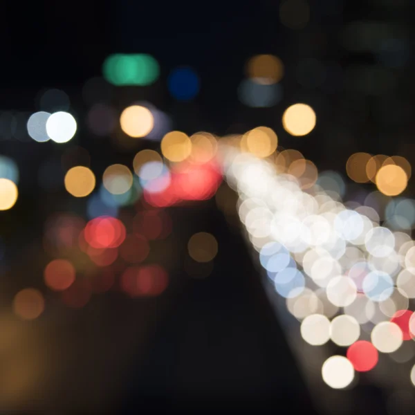 Defocused car lights — Stock Photo, Image