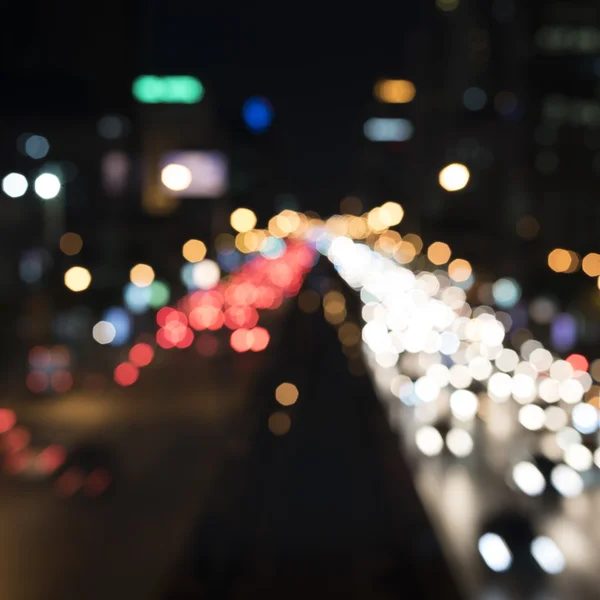 Defocused car lights — Stock Photo, Image