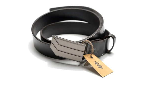 Belt with price tag — Stock Photo, Image