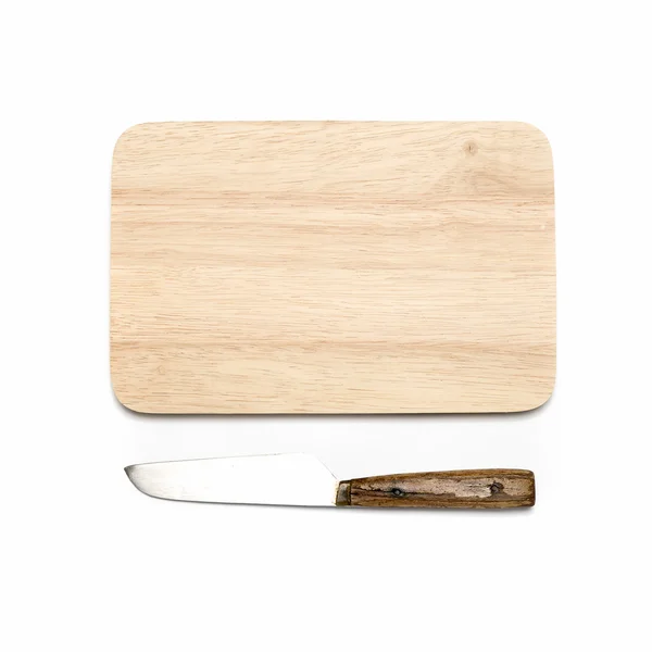 Cutting board and knife — Stock Photo, Image