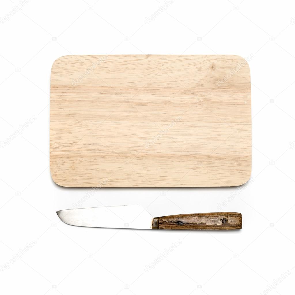 cutting board and knife