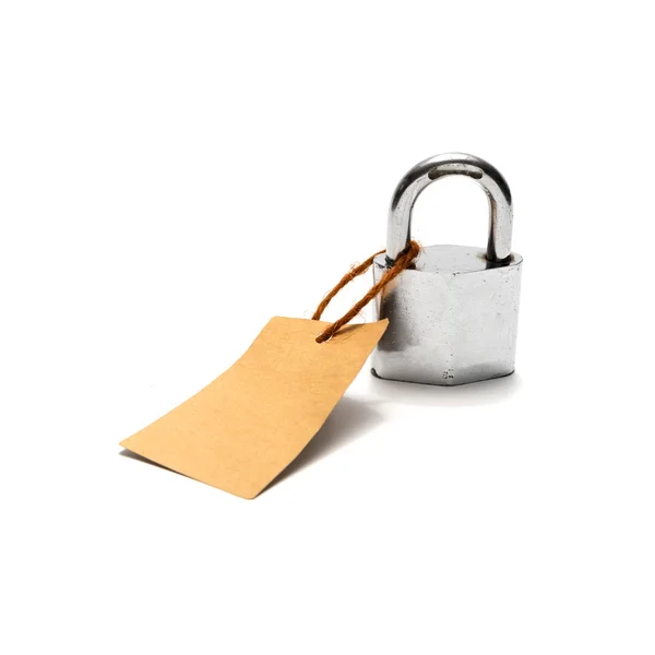 Padlock and tag — Stock Photo, Image