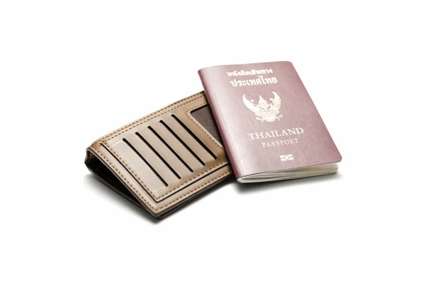 Paspor dan dompet — Stok Foto