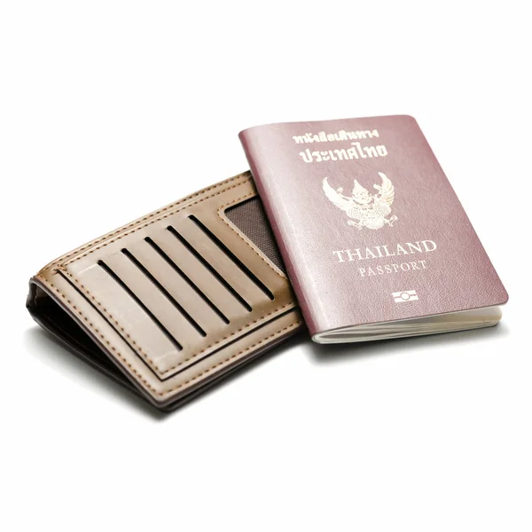 Pasaporte y billetera — Foto de Stock