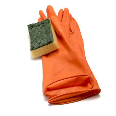 Temizlik eldiveni ve Sünger