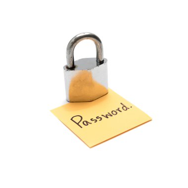 şifre kelime üstünde asma kilit