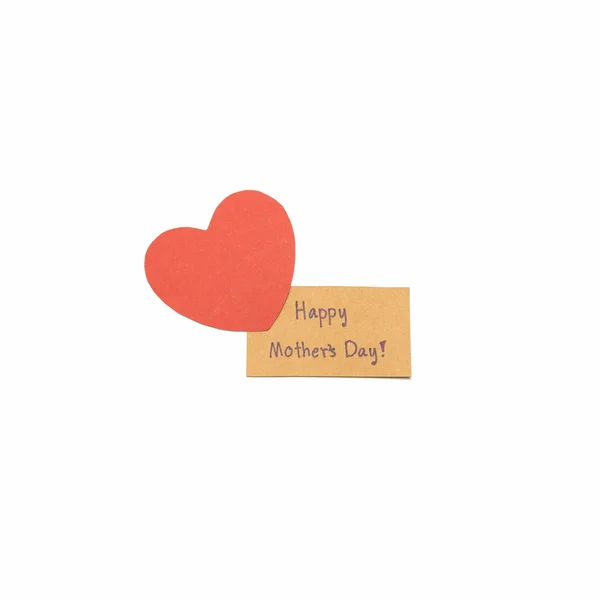 Happy mother's day card and heart — Stock Photo, Image