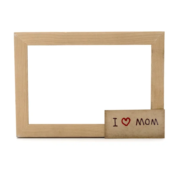 I love mom card and photo frame — Stock Photo, Image