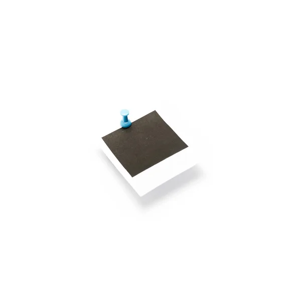 Push pin on photo frame — Stock Photo, Image