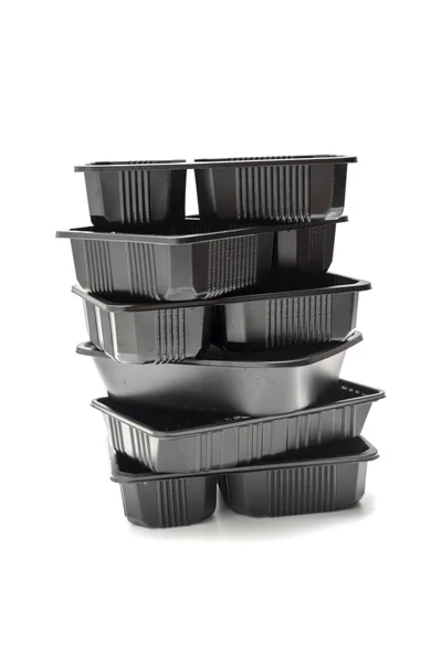 Stack of plastic food container — Stock Photo, Image