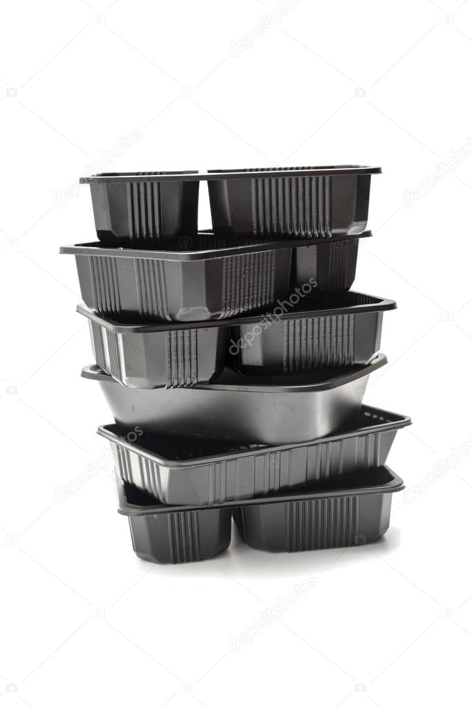 stack of plastic food container