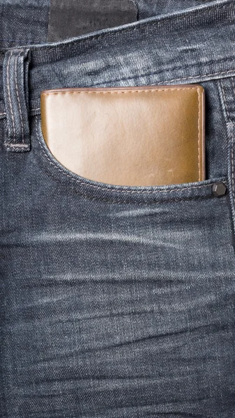 Wallet in jean pants — Stock Photo, Image