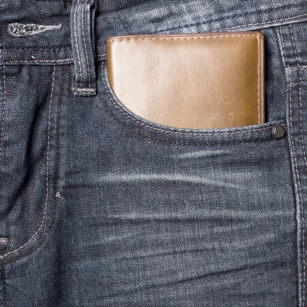 Wallet in jean pants — Stock Photo, Image