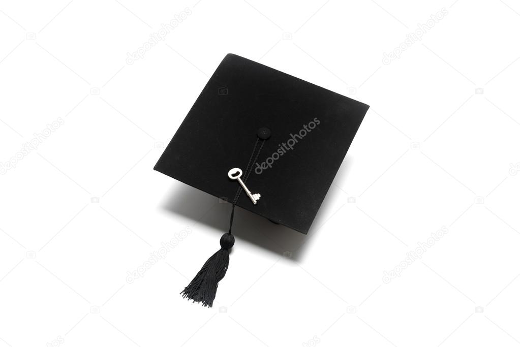 graduation cap with key 
