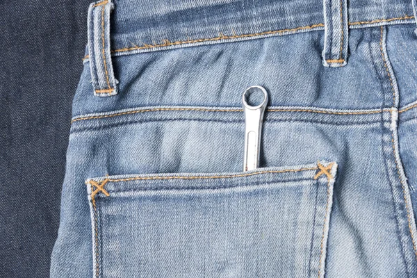 Cacciavite in jeans — Foto Stock