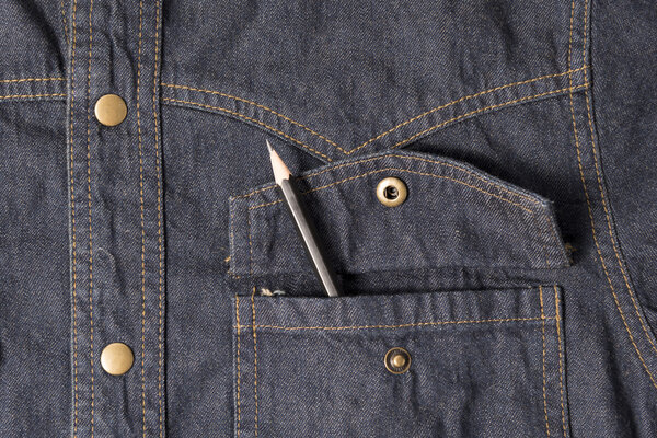 pencil in jean pocket