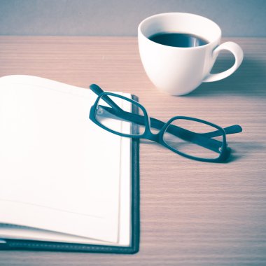 kitap kahve Kupası vintage tarzı ile açın