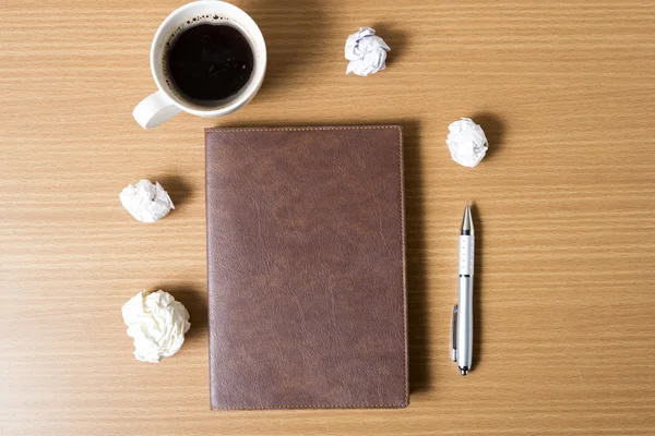 Caderno marrom — Fotografia de Stock