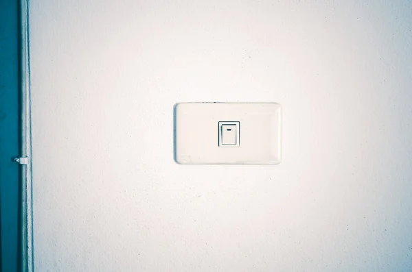 White switch on wall — Stock Photo, Image