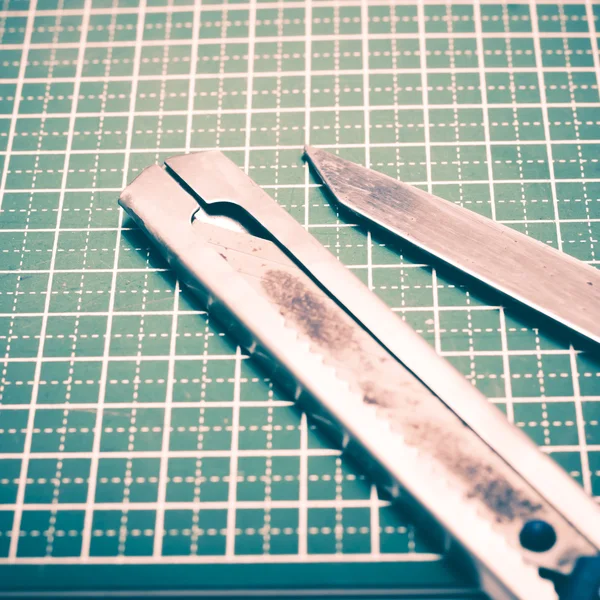 Tools on cutting mat — Stock Photo, Image