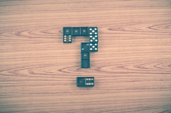 Black domino set — Stock Photo, Image