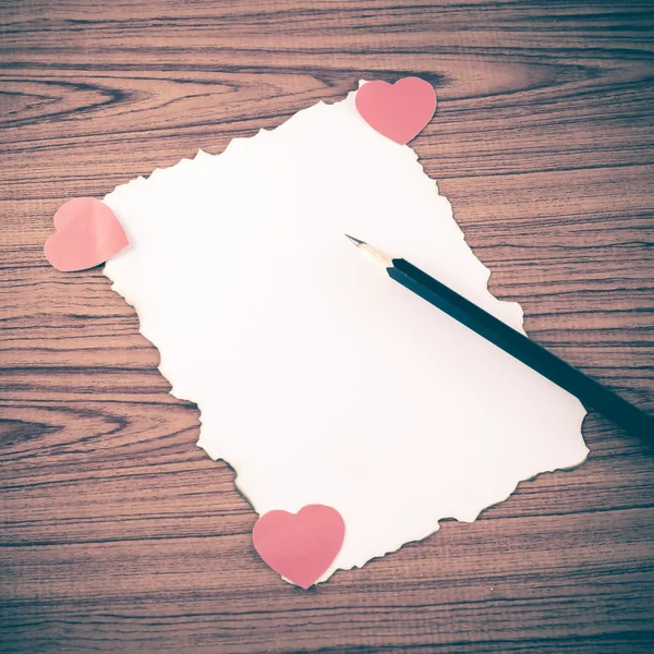 White paper with red hearts — Stock Photo, Image