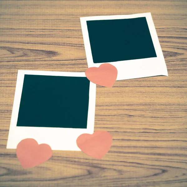 Photo frames with hearts — Stock Photo, Image