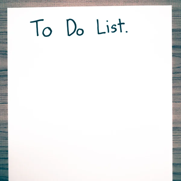 Papier écrire pour faire la liste — Photo