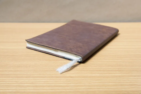 Brown book on table — Stock Photo, Image