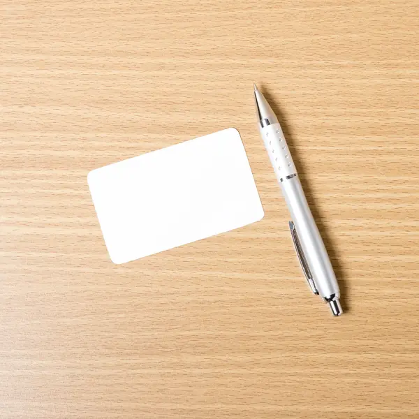Business card and pen — Stock Photo, Image