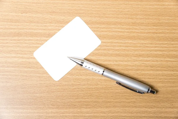 Business card and pen — Stock Photo, Image