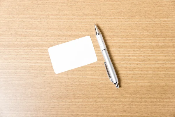 Business card and pen — Stock Photo, Image