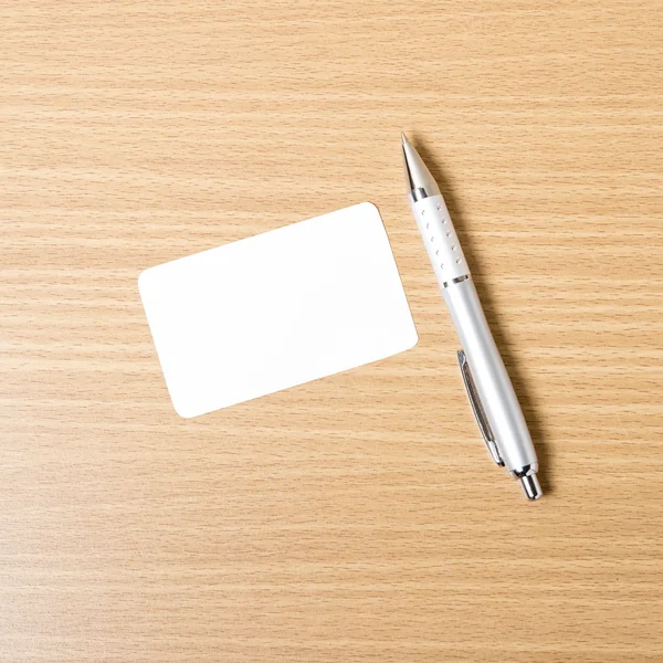 Business card and pen — Stock Photo, Image