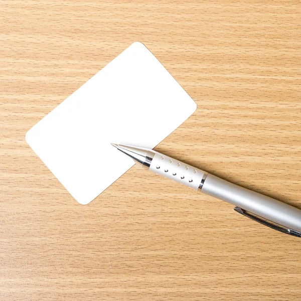 Business card and pen — Stock Photo, Image