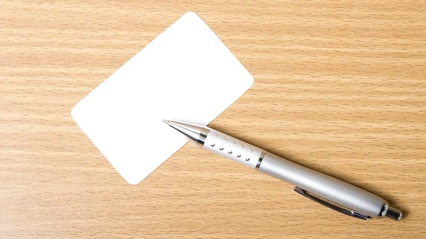 Business card and pen — Stock Photo, Image